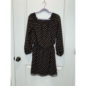 White House Black Market Black Diamond Print Dress Size Medium